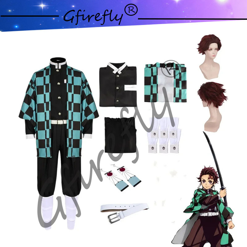 Anime Cosplay Demon Slayer - Kamado Tanjirou Cosplay Costume Katana Sword
