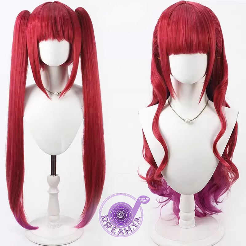 Anime Cosplay With Red Hair - Houshou Marine Cosplay Wig Vtuber Red