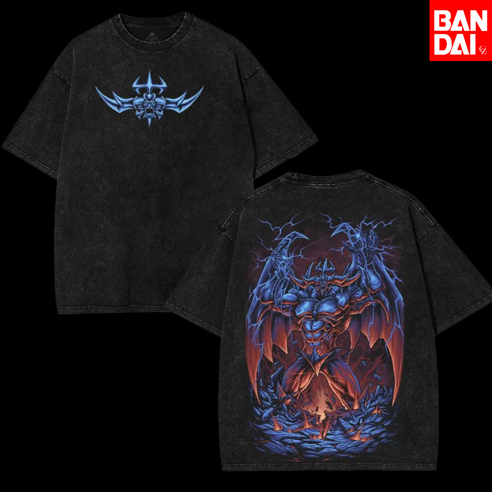 Anime Cosplay Easy - Vintage Washed T-shirt Men Yugioh Dark