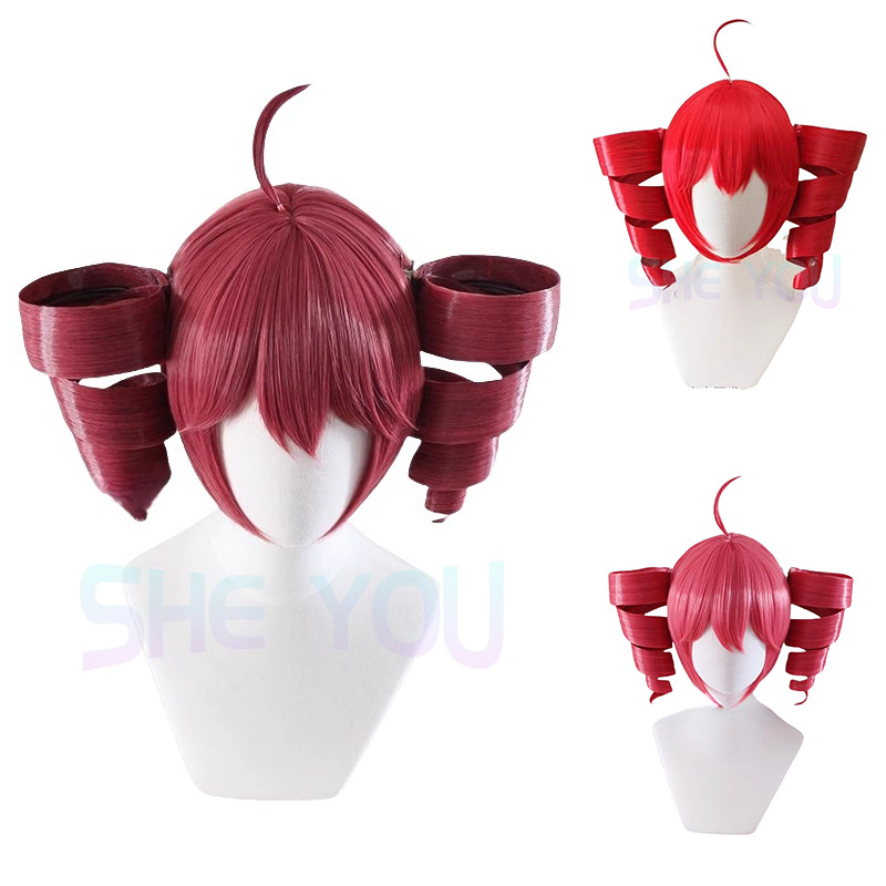 Anime Cosplay With Red Hair - Anime Kasane Teto Wig Cosplay Women