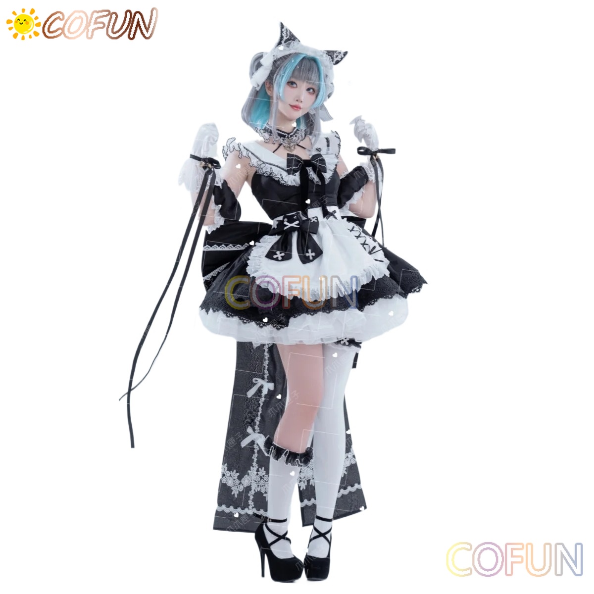Anime Cosplay Maid - COFUN Game Azur Lane Cheshire Maid