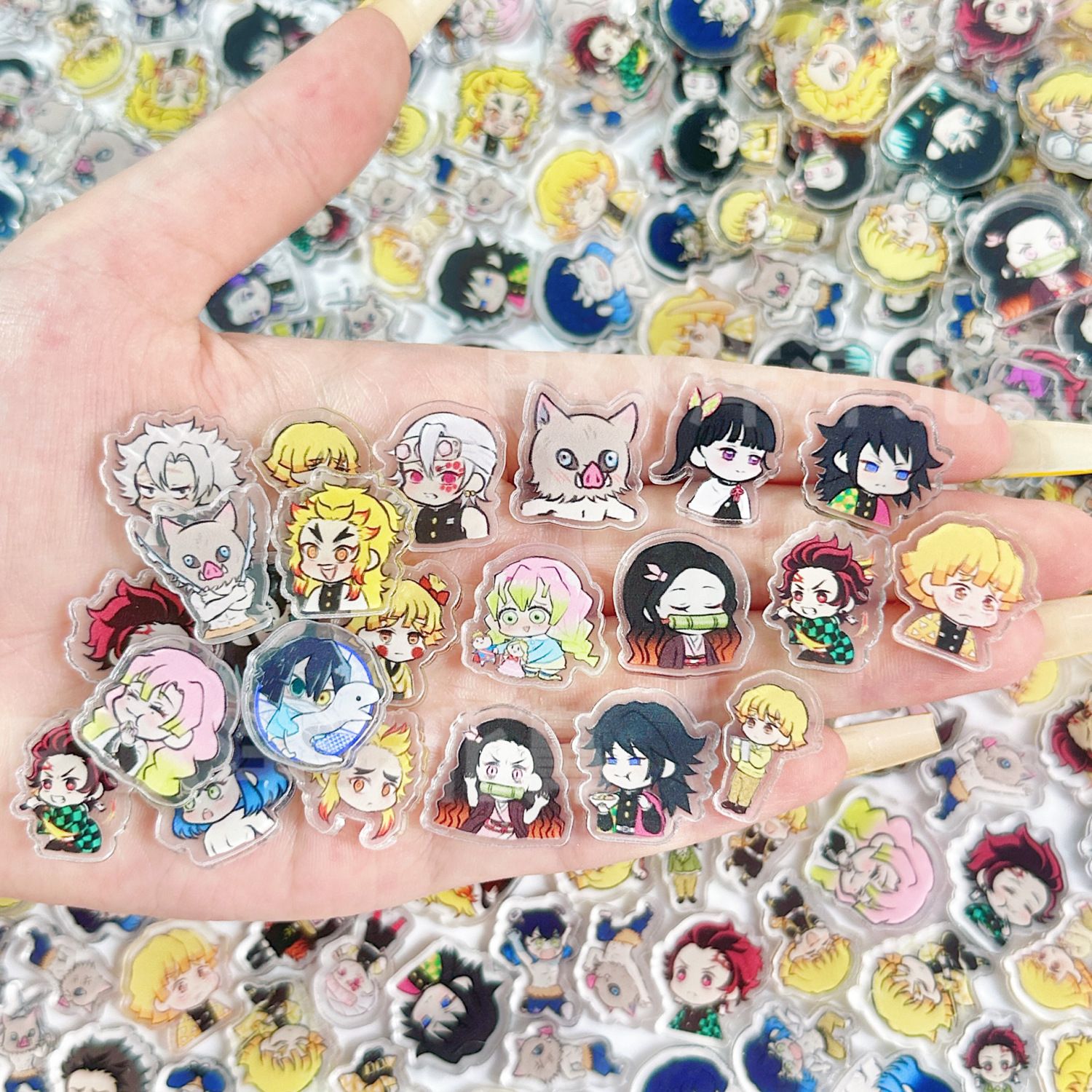 50/100Pcs 1/2cm Mini Demon Sla – Anime Cosplay Demon Slayer recenzja i cena