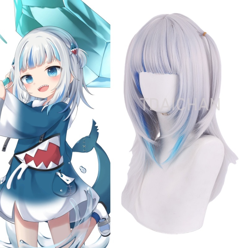 2025 Gawr Gura Cosplay Wig Whi – Anime Cosplay Event 2025 recenzja i cena