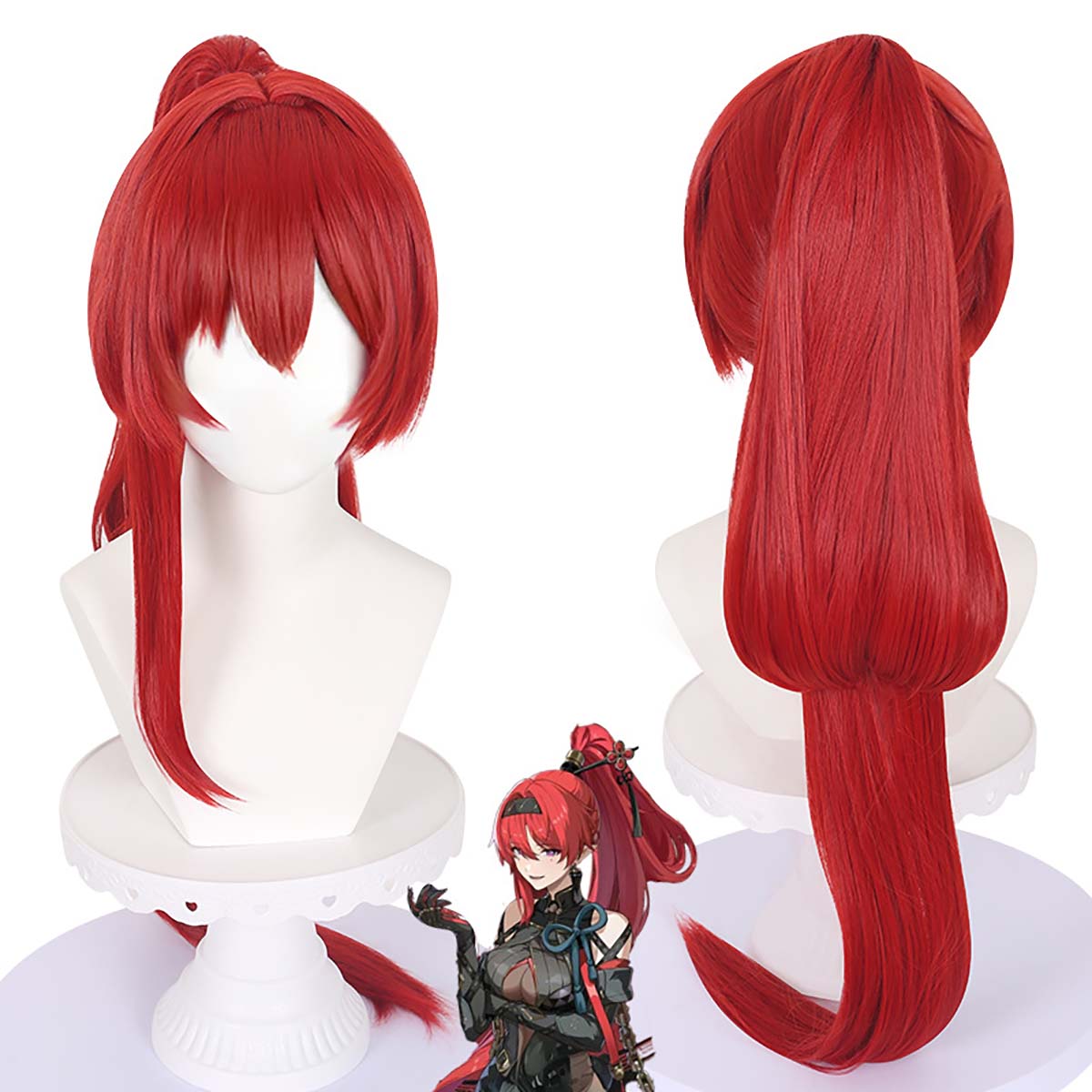 Women Game Wuthering Waves Yin – Anime Cosplay With Red Hair recenzja i cena