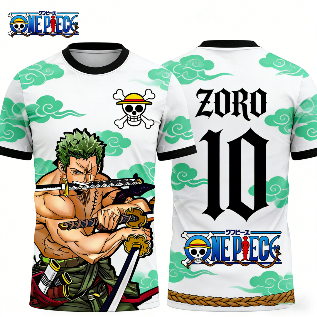 One Piece's Zoro Graphic T-shi – Cosplay Anime Zoro recenzja i cena