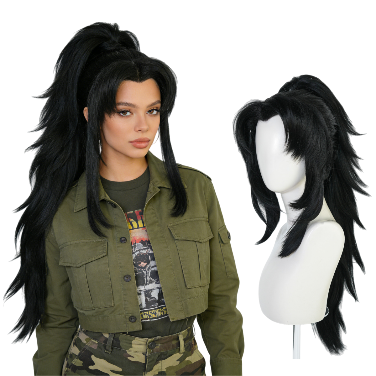 Anime cosplay wig black hairst – Cosplay Anime Expo recenzja i cena