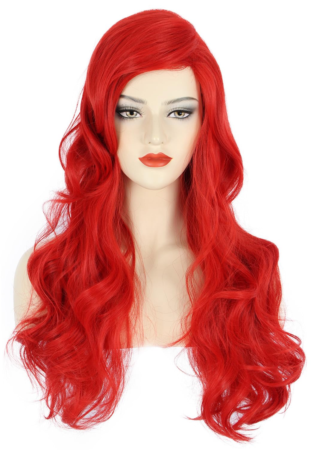 Women Long Wavy Red Wigs Hallo – Anime Cosplay With Red Hair recenzja i cena