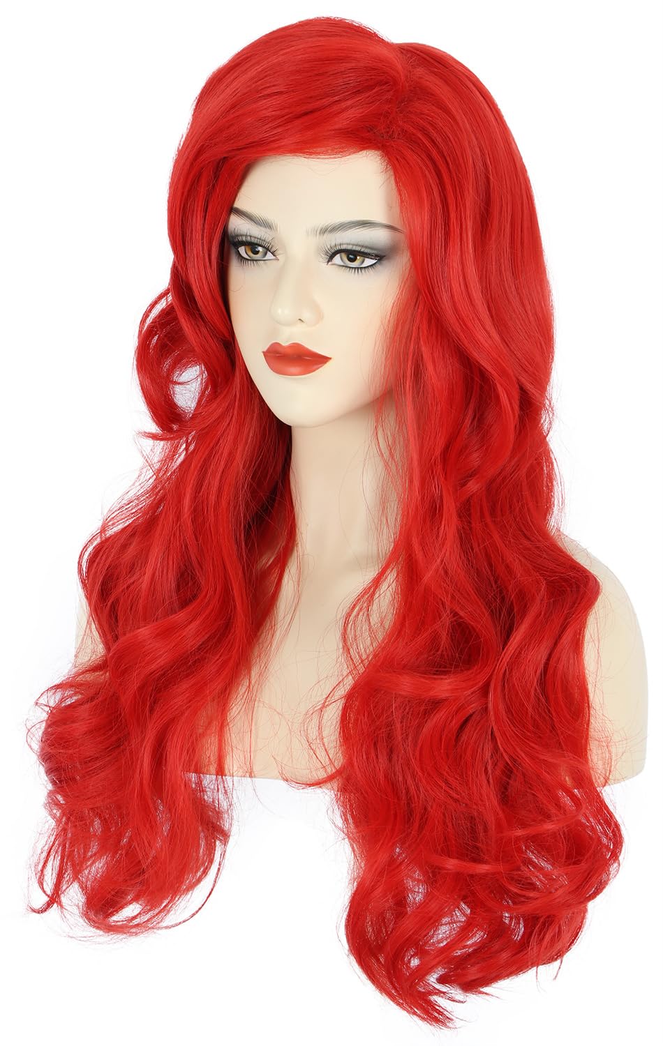 Women Long Wavy Red Wigs Hallo – Anime Cosplay With Red Hair recenzja i cena
