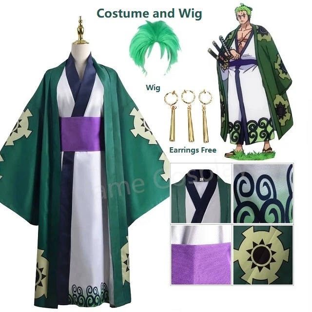 Green Roronoa Zoro Kimono Cosp – Cosplay Anime Zoro recenzja i cena